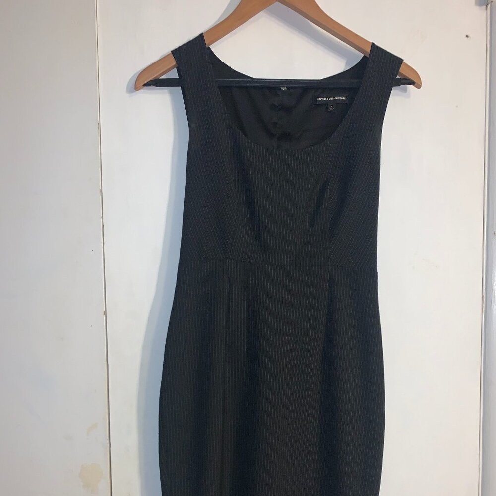 Express - Thin Pinstripe Black Dress
